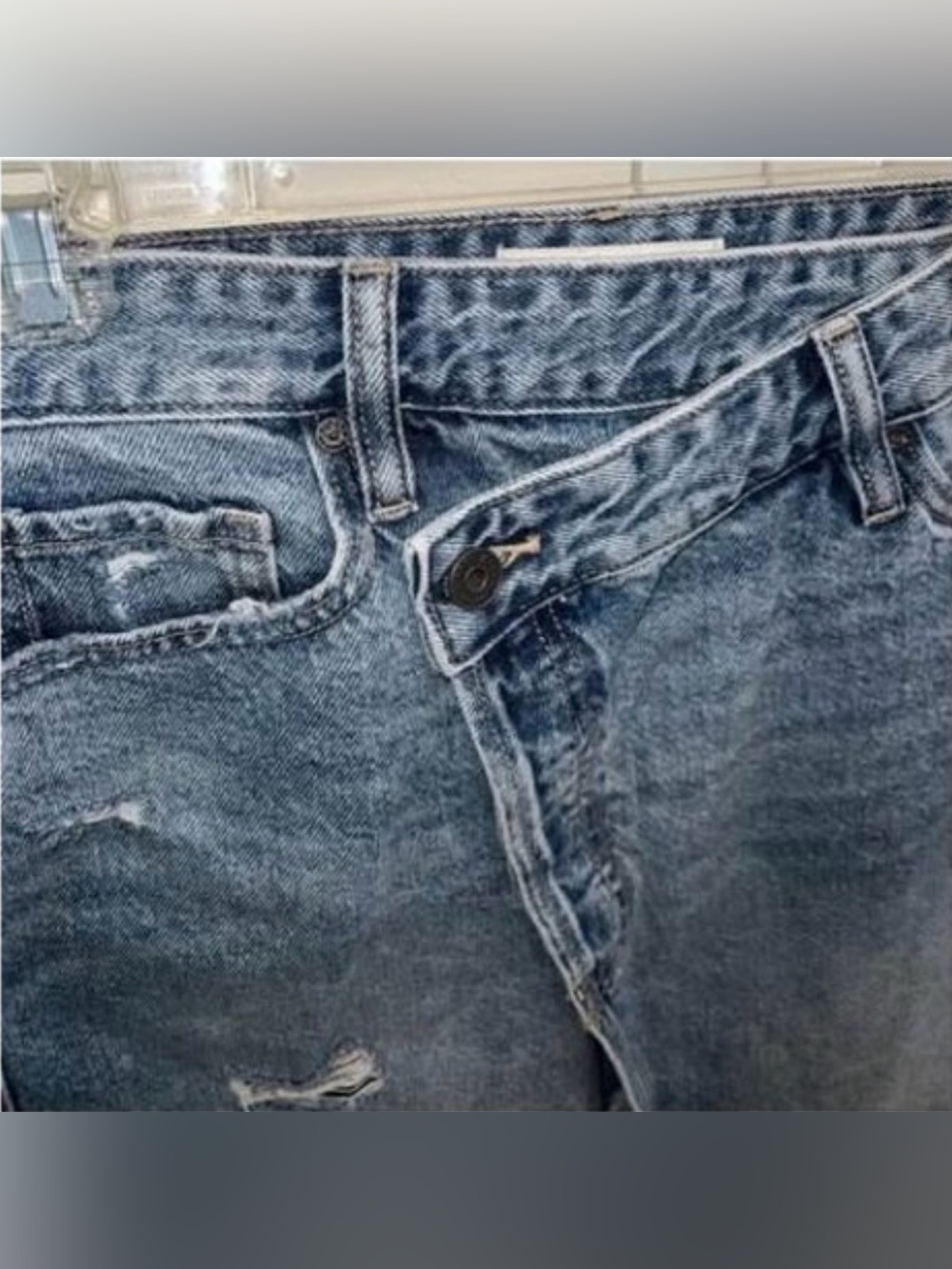 Hidden Jeans Denim Skirt Raw Edge Asymmetrical Small - Picture 3 of 7